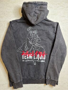 Team Liquid x Naruto Shippuden Heavyweight Black Bleached Hoodie Size M